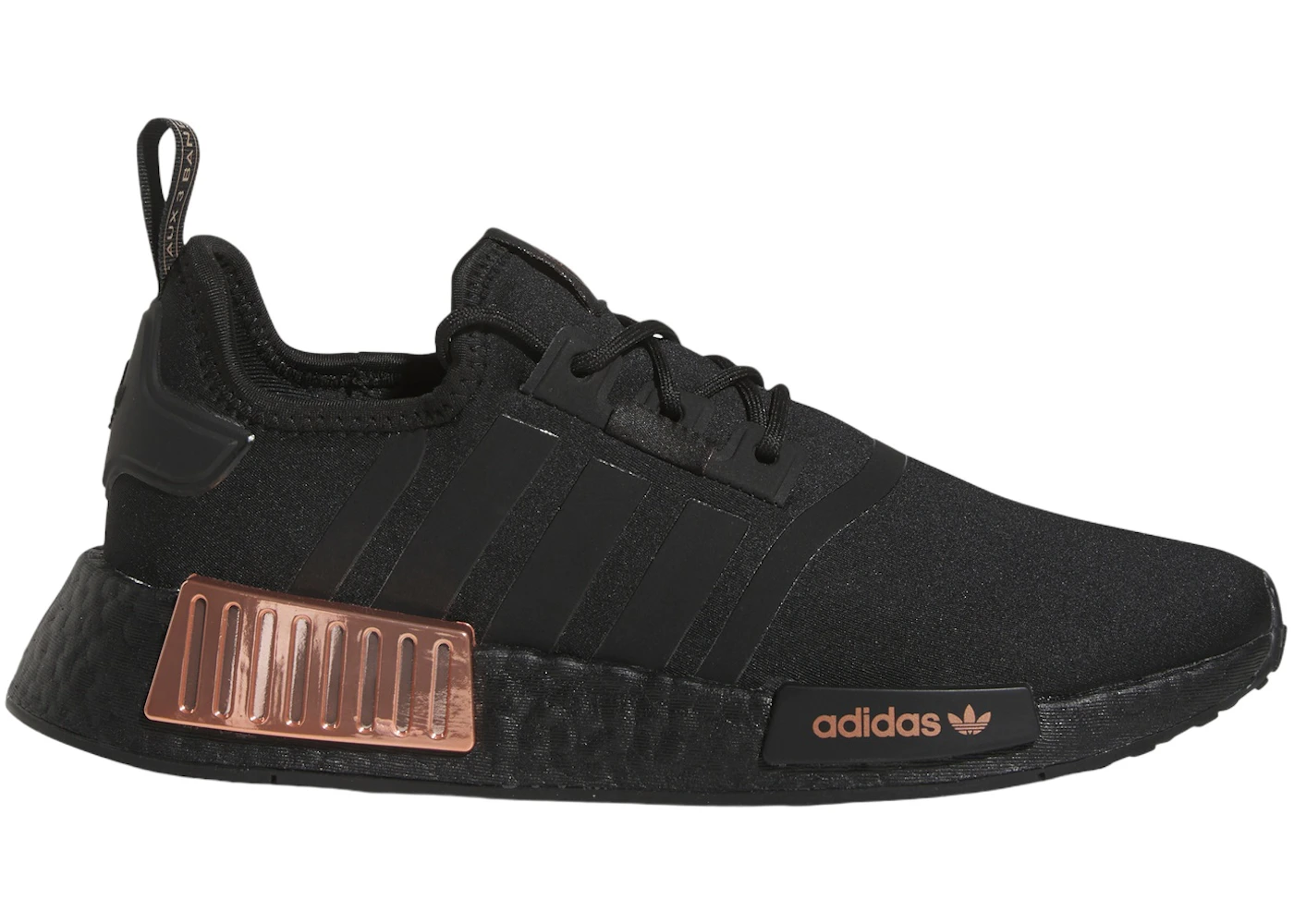 adidas NMD R1 Core Black Rose Gold Metallic (Women's) - HQ7104 - US