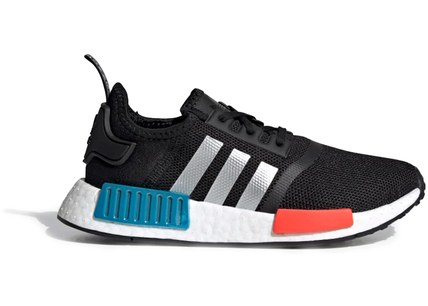 adidas NMD R1 Core Black Silver Metallic (GS) Kids' - FX5024 - US