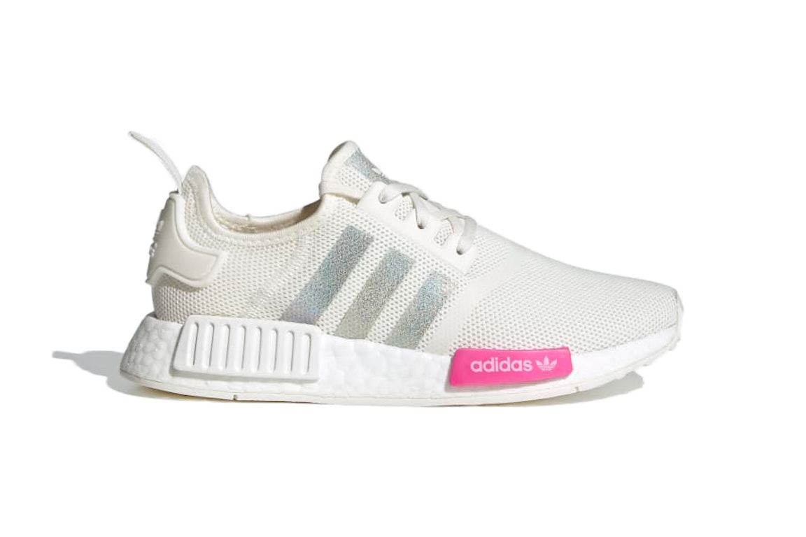 Pre-owned Adidas Originals Adidas Nmd R1 Core White Screaming Pink (youth) In Cloud White/core White/screaming Pink