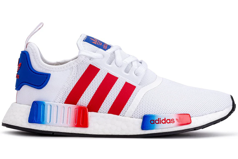 Nmd red white blue stripes on sale
