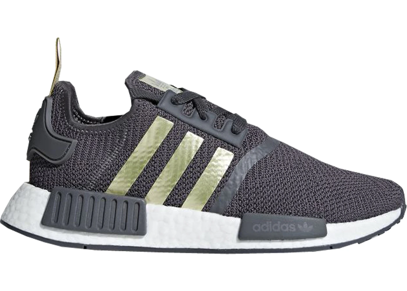 adidas NMD R1 Grey Five Gold Metallic Women s