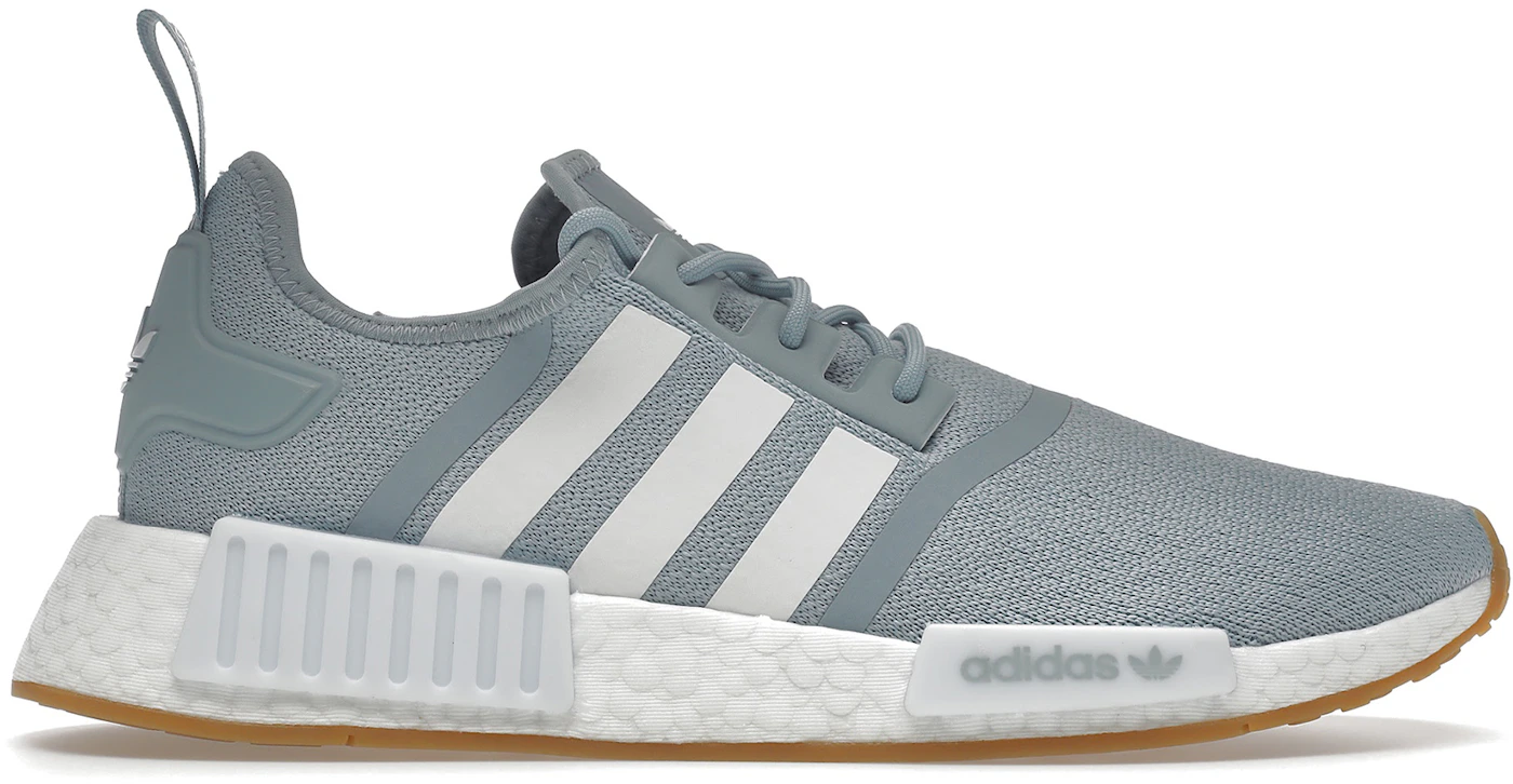 Adidas NMD R2 Gray/Crystal White Womens Size 6.5 Sneakers Casual Shoes  AQ0196