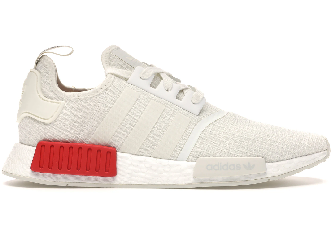 adidas NMD R1 Off White Lush Red Men's B37619 US