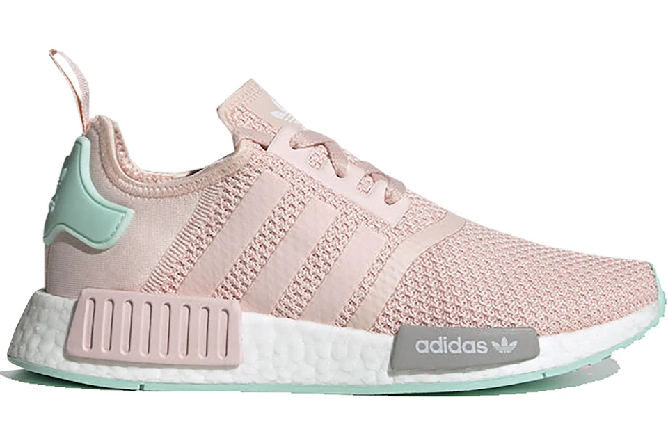 Adidas nmd r1 top white and grey womens