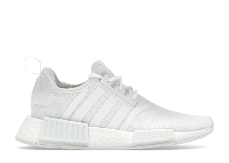 Adidas NMD R1 Primeblue (Women's) Sneakers in Cloud White/Silver Metallic