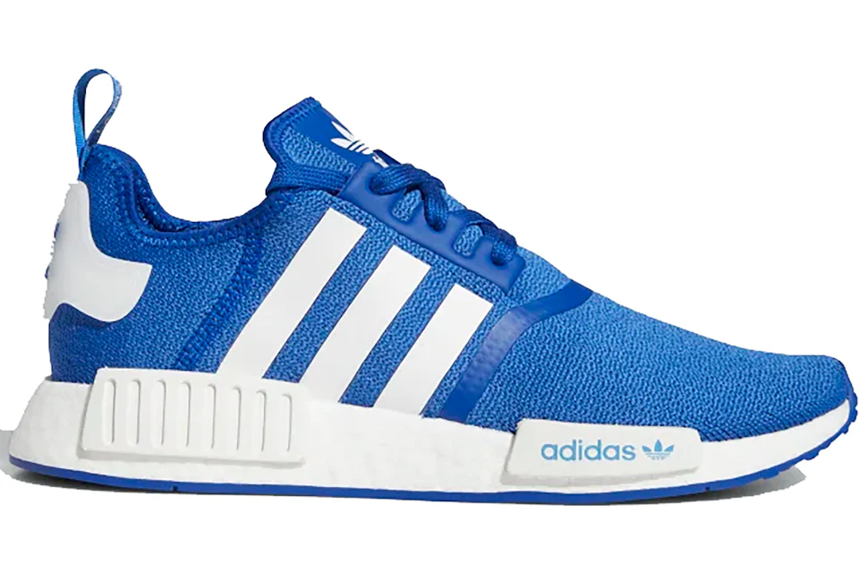 White and blue adidas nmd r1 best sale