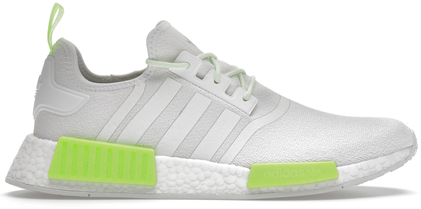 Adidas NMD_R1 Shoes - Men's - White / Cloud White / Green - 10