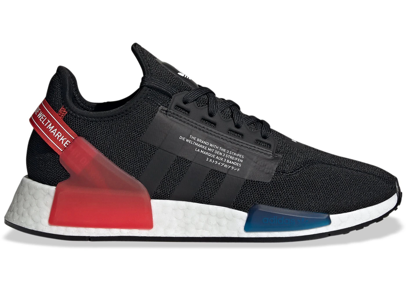 adidas NMD R1 V2 Black Red Blue Men's - GY6162 - US