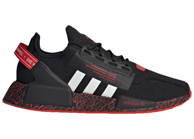 adidas NMD R1 V2 Crackled Black Red Men s GZ6552 GB