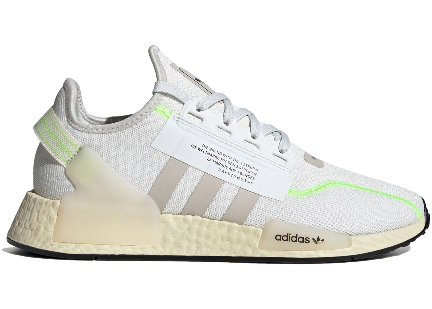 adidas NMD R1 V2 Crystal White Signal Green Men's GY6165 US
