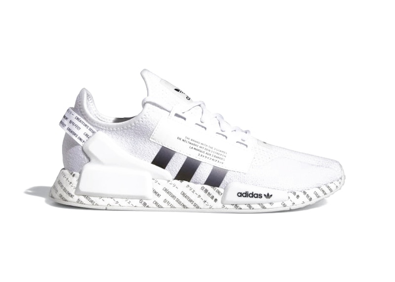 adidas NMD R1 V2 Script White Men s GX1116 US