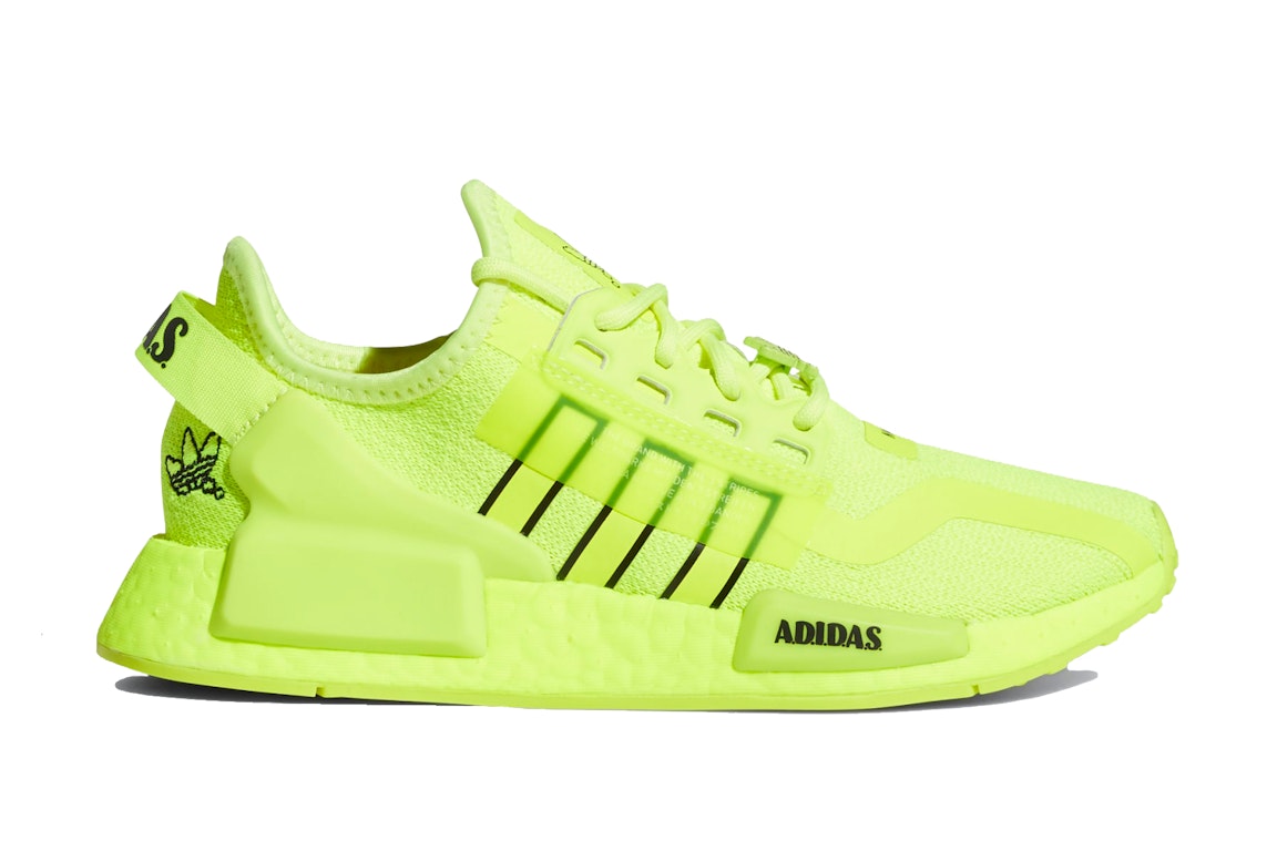 Pre-owned Adidas Originals Adidas Nmd R1 V2 Solar Yellow (gs) In Solar Yellow/core Black/cloud White