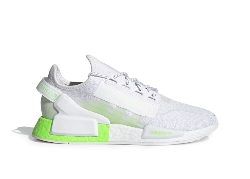 white and green nmds