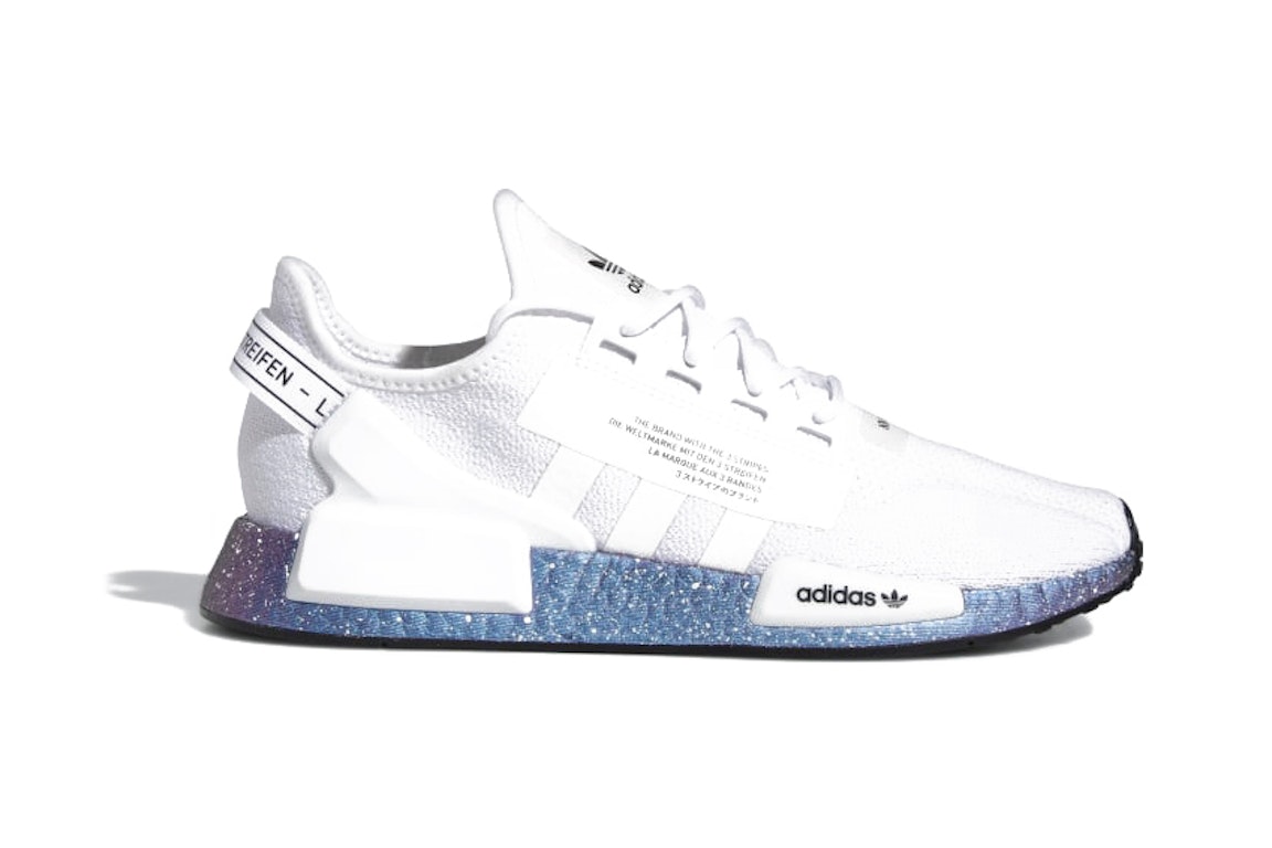 Pre-owned Adidas Originals Adidas Nmd R1 V2 White Speckled In Core Black/supplier Colour/cloud White