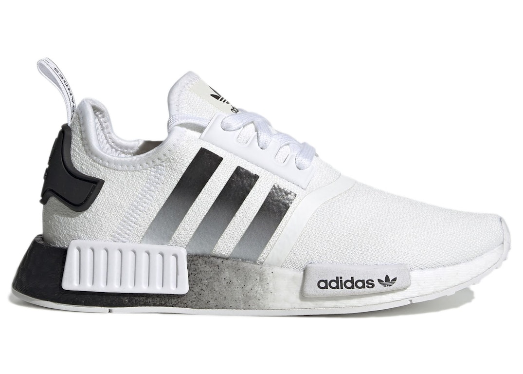 Pre-owned Adidas Originals Adidas Nmd R1 White Black Gradient (gs) In Cloud White/core Black/cloud White