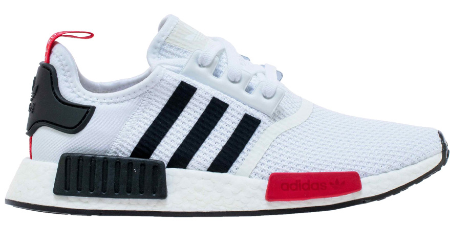 white and red adidas nmd