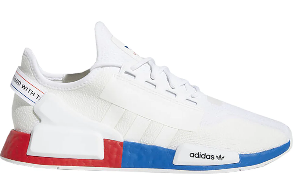 Adidas nmd r1 red white blue best sale