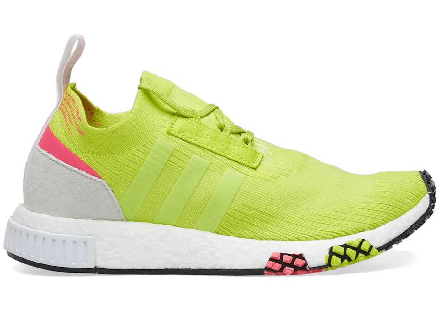 Adidas nmd racer primeknit trainer grey one solar pink Clearance