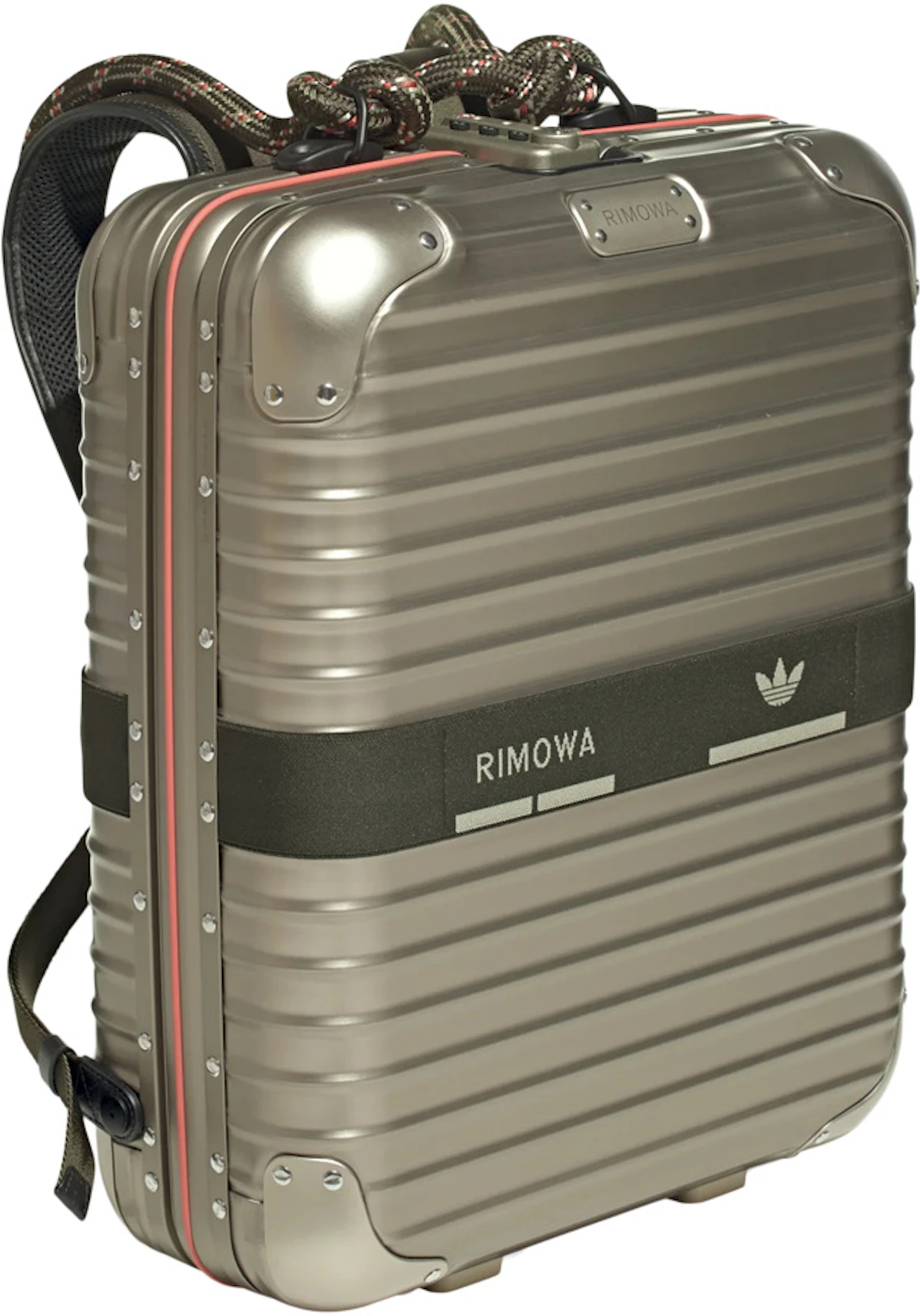 adidas NMD_Rimowa Backpack Tech Beige/Night Cargo/Active Orange in Aluminium with Silver-tone - ES