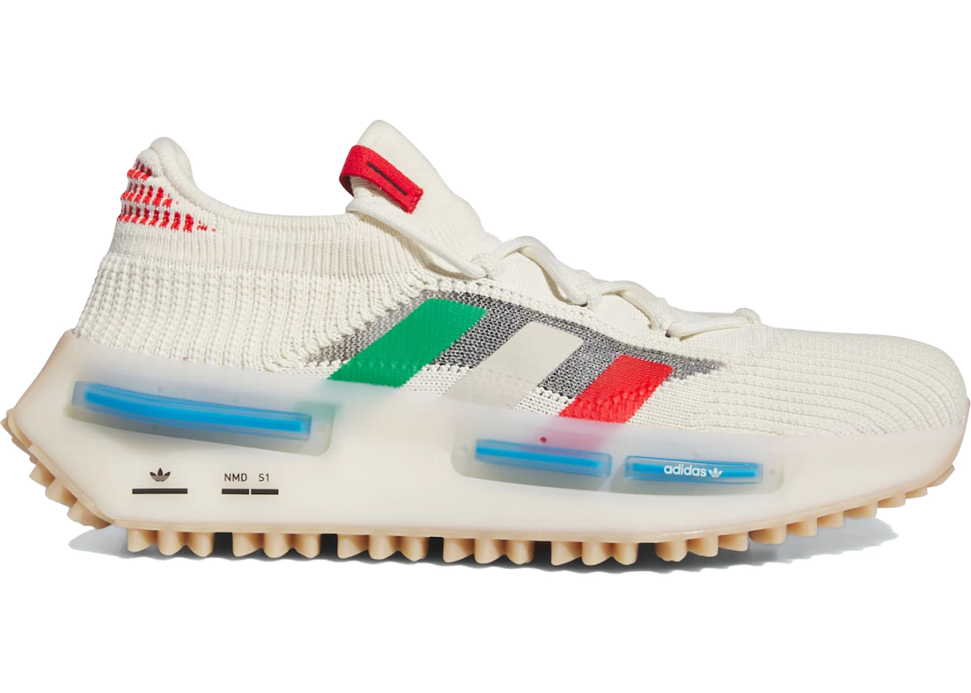 adidas NMD S1 Crema Blanco/Rojo Verde Hombre ID7957 MX