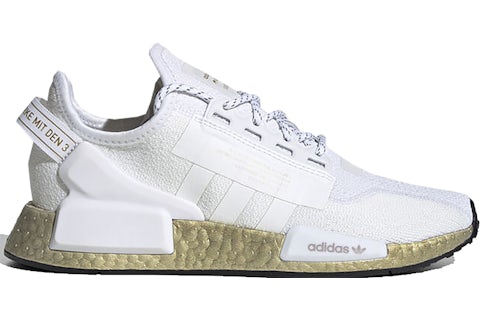adidas NMD V2 Cloud Blanco Dorado Metallic de mujer FW5450 US