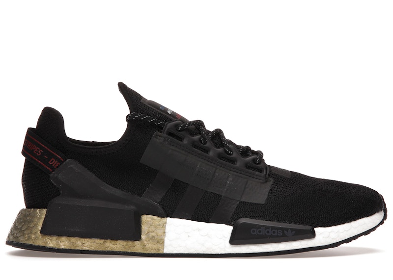 Nike nmd black and gold best sale