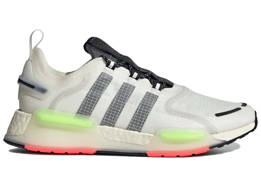 Pre-owned Adidas Originals Adidas Nmd V3 Crystal White Signal Green Solar Pink In Crystal White/core Black/signal Green