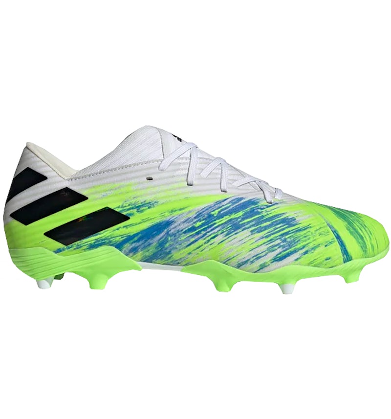 adidas Nemeziz 19.2 FG White Black Signal Green Men s EG7220 US