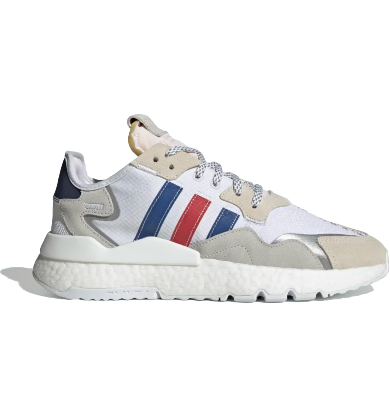 Adidas nite best sale jogger white red
