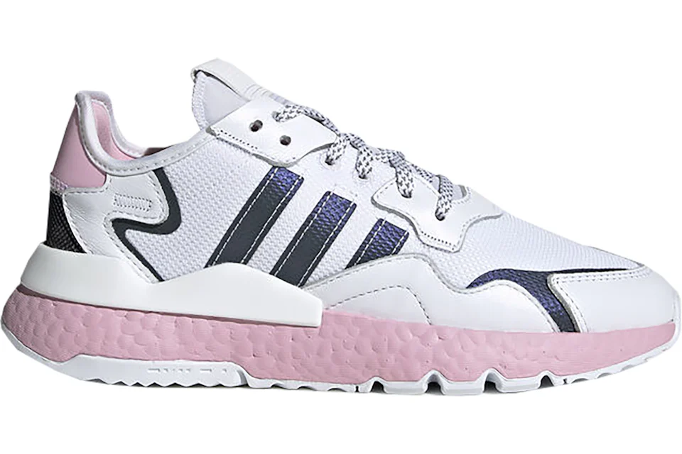 Adidas nite hot sale jogger white womens