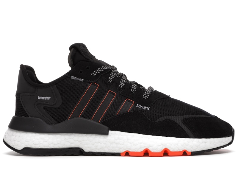 Adidas nite jogger discount grey two solar orange