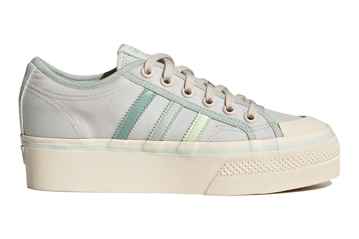Pre-owned Adidas Originals Adidas Nizza Platform Lo Parley Almost Lime (women's) In Cream White/almost Lime/wonder White