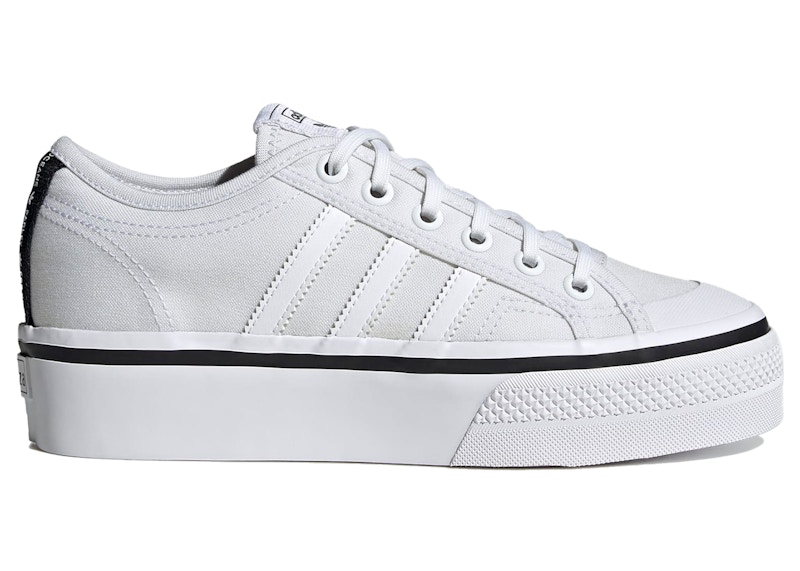 Black and white on sale adidas nizza lo trainers