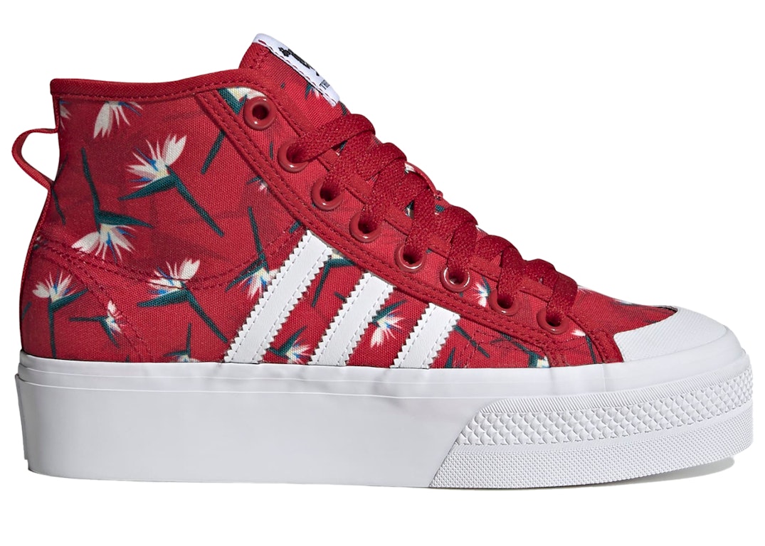 Pre-owned Adidas Originals Adidas Nizza Platform Mid Thebe Magugu (women's) In Power Red/cloud White/core Black