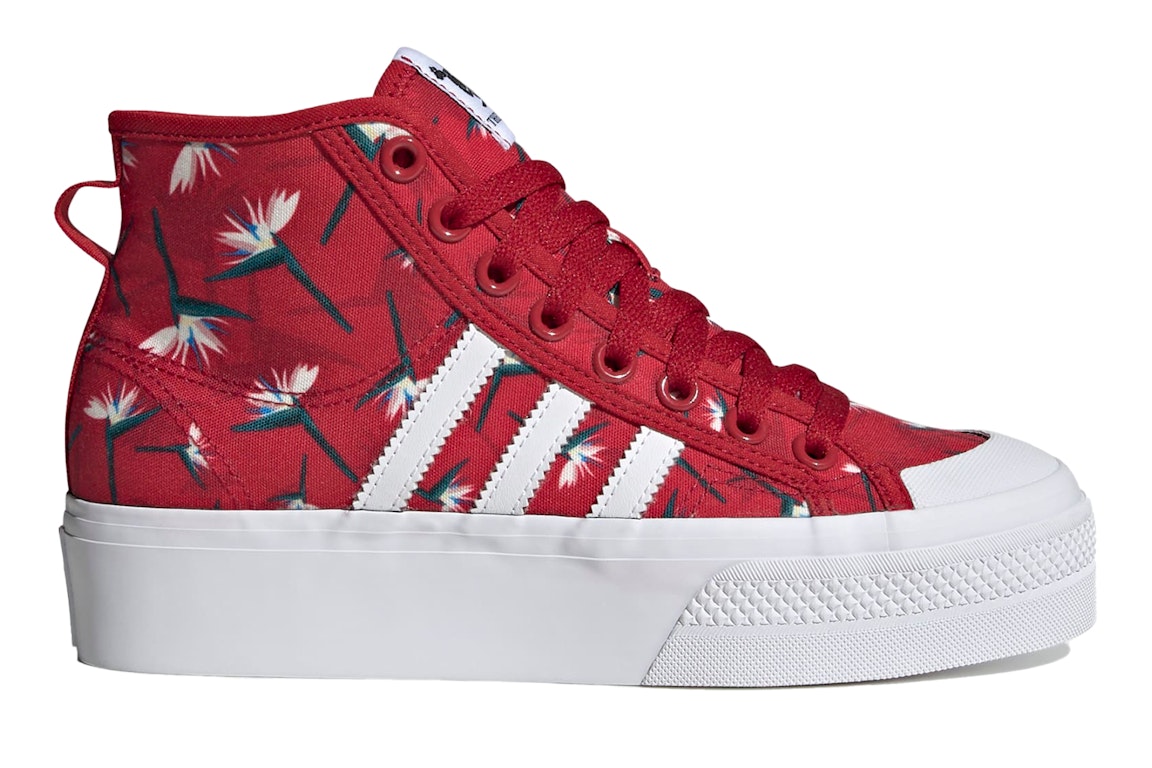 Pre-owned Adidas Originals Adidas Nizza Platform Mid Thebe Magugu (women's) In Power Red/cloud White/core Black