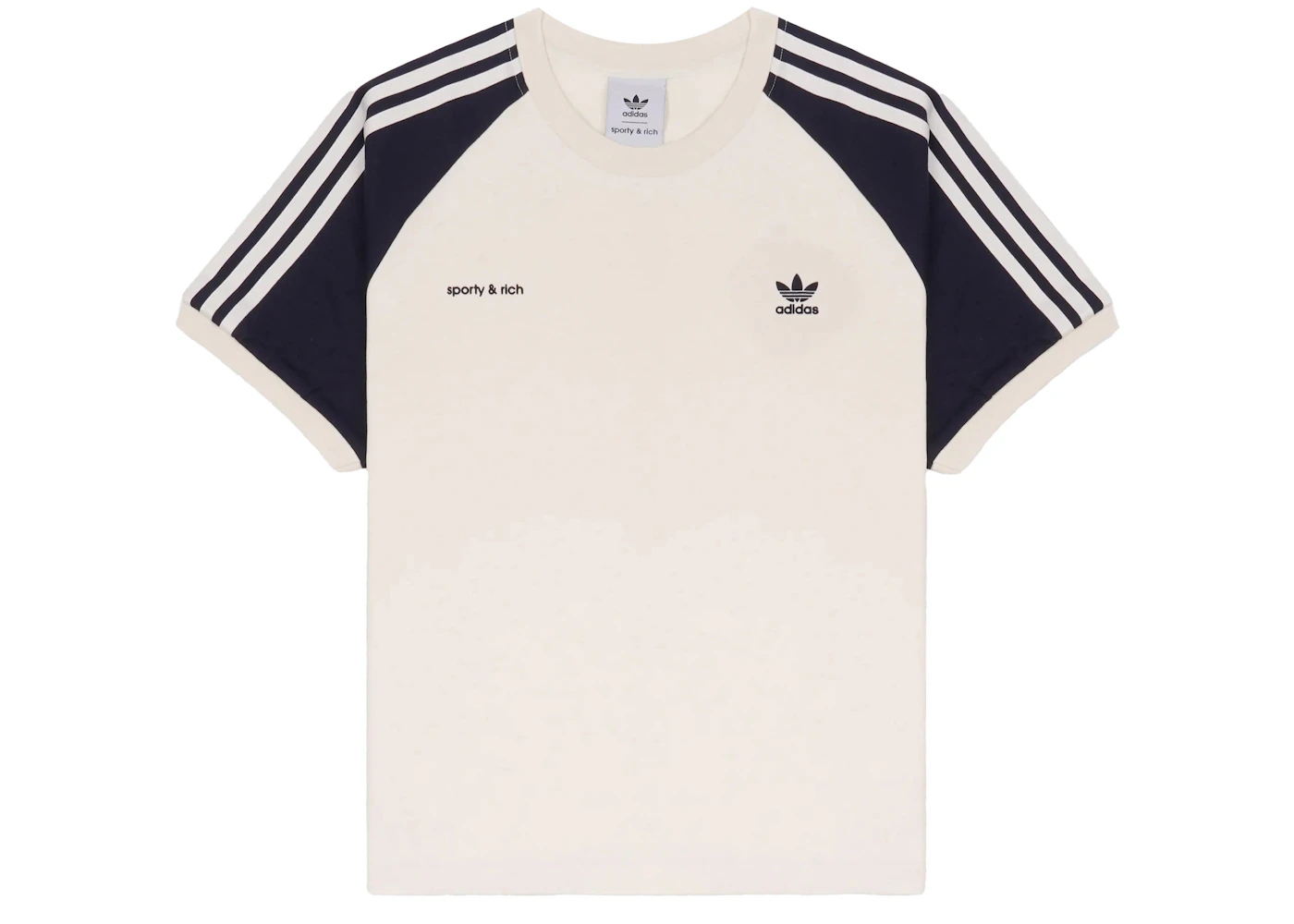 adidas Originals x Sporty Rich Ringer Tee Cream/Navy SS23 US