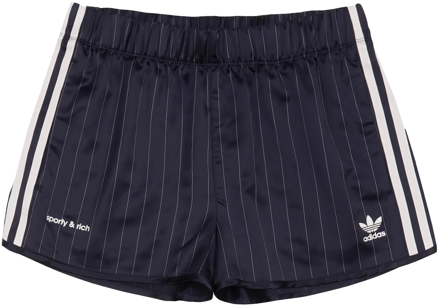 adidas Originals + Sporty & Rich Pinstriped Recycled-satin Shorts