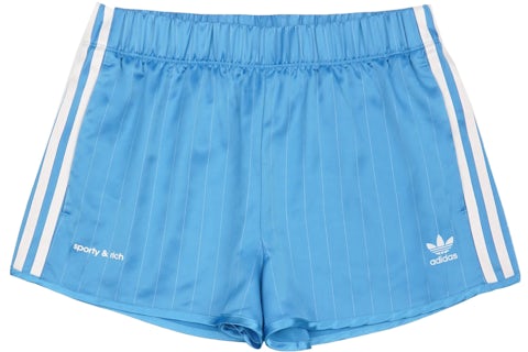 adidas Originals x Sporty Rich Track Shorts Baby Blue/Cream