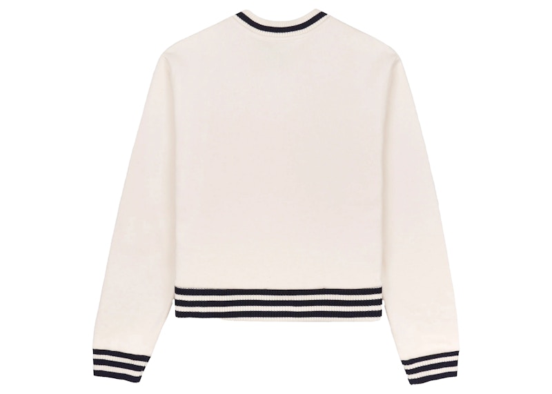 adidas Originals x Sporty & Rich V-Neck Sweatshirt Cream/Navy 