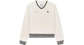 adidas Originals x Sporty & Rich V-Neck Sweatshirt Cream/Navy