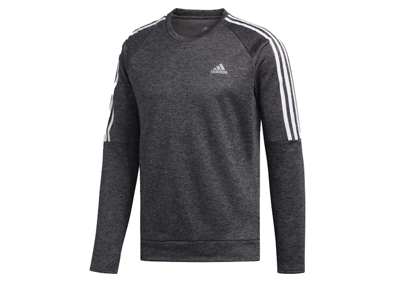 Adidas 3 stripes discount crew sweatshirt mens