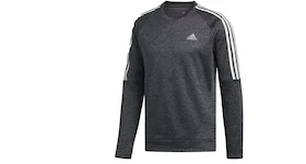 adidas Own The Run 3-Stripes Crew Sweatshirt Grey