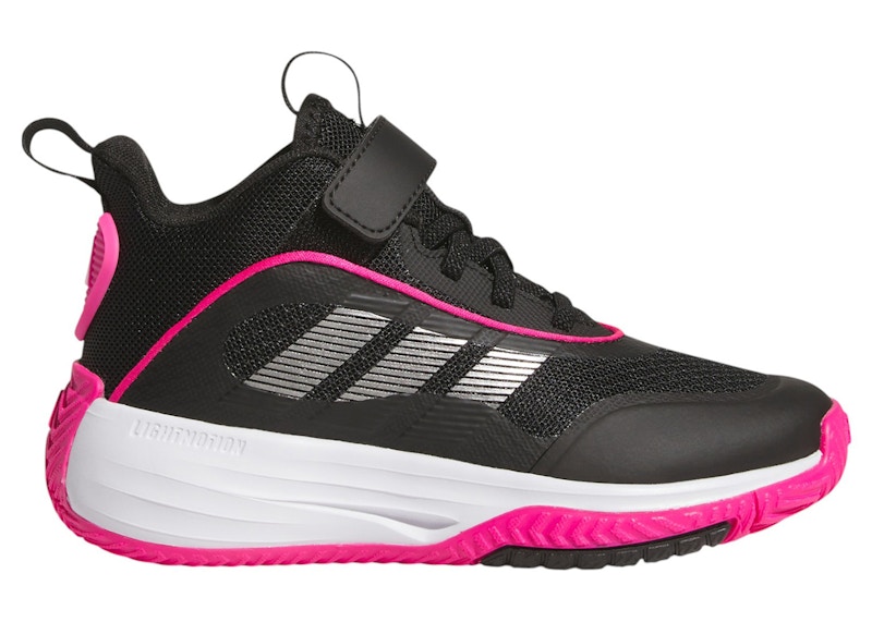 Pre-owned Adidas Originals Ownthegame 3.0 Sneakers In Core Black/iron Metallic/shock Pink