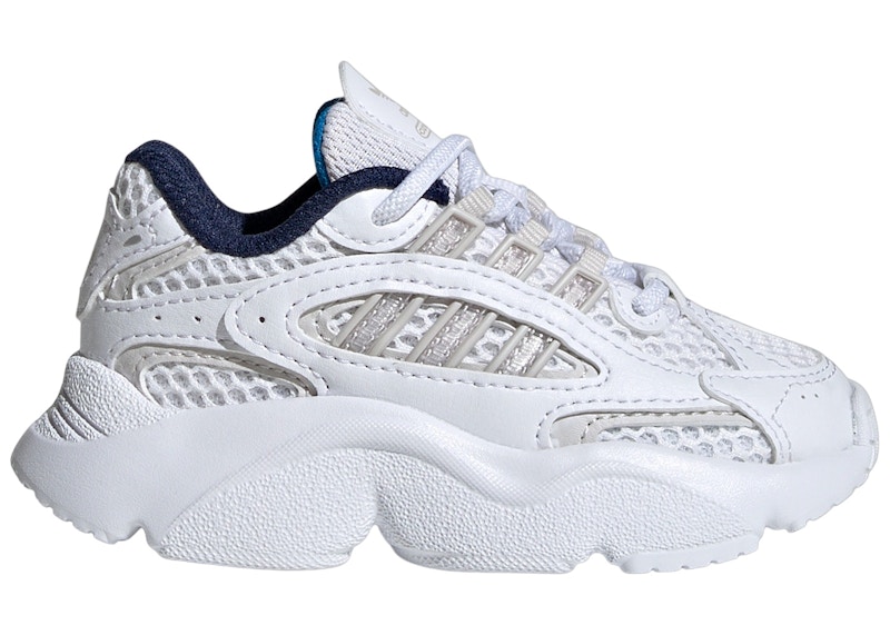Pre-owned Adidas Originals Ozmillen Grey Sneakers In Cloud White/grey One/bright Blue