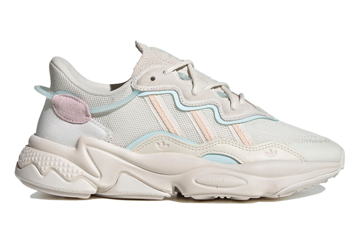 Pre-owned Adidas Originals Adidas Ozweego Bliss Orange Almost Blue (women's) In Cloud White/bliss Orange/almost Blue