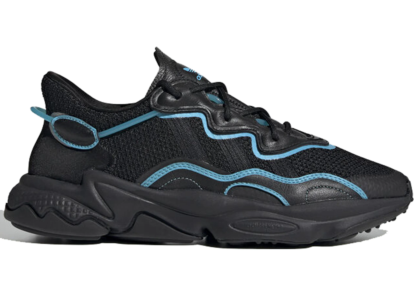 Blue Ozweego Full Black Adidas Ozweego Core Black Bright Cyan