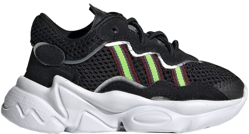 adidas ozweego core black solar green