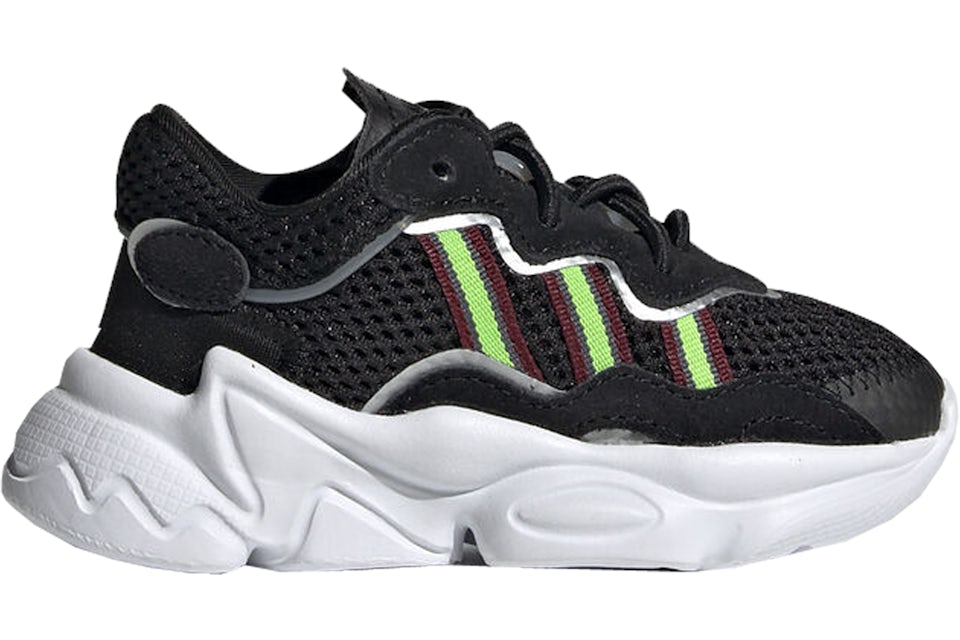 adidas Ozweego Core Black Solar Green TD Toddler EE8293 GB
