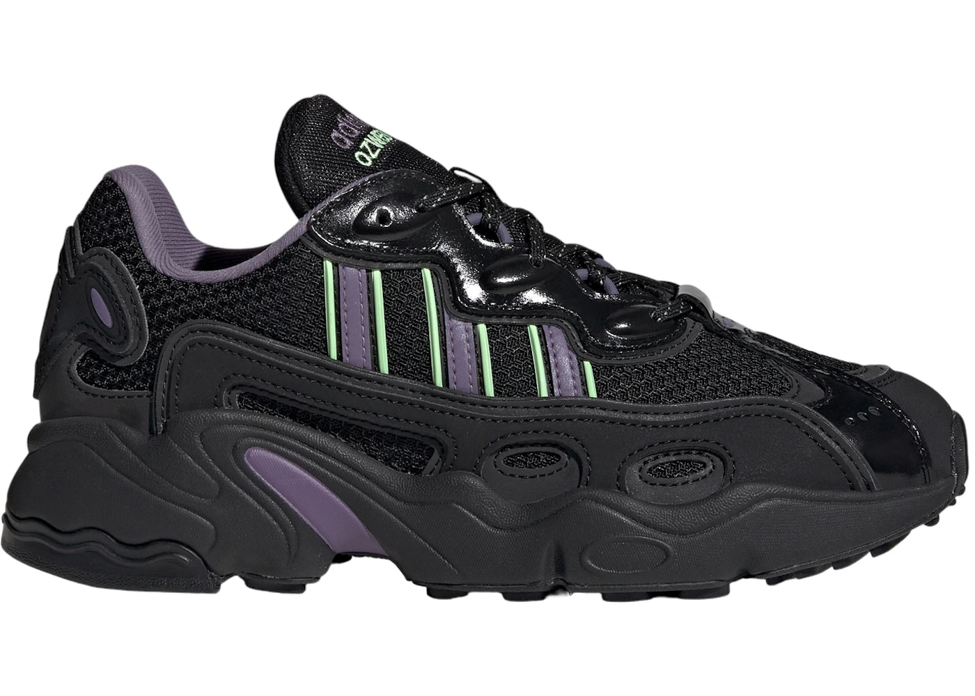 adidas Ozweego OG Core Black Shadow Violet Green Spark (Women's) - IG6021 - US