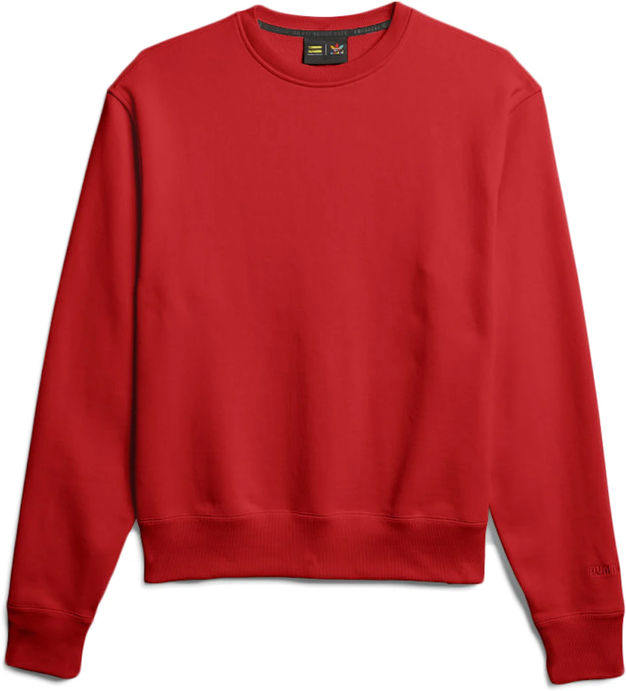 adidas Pharrell Williams Basics Crewneck Sweatshirt Active Red - FW20 - US